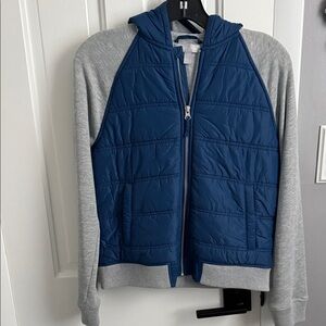 Nordstrom Gray and Blue Hooded Jacket